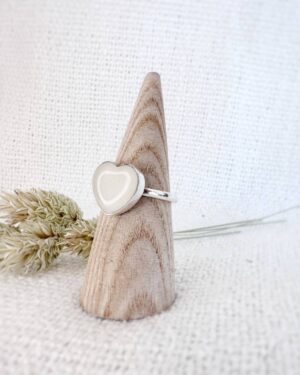 Bague coeur au lait maternel bijou souvenir 1