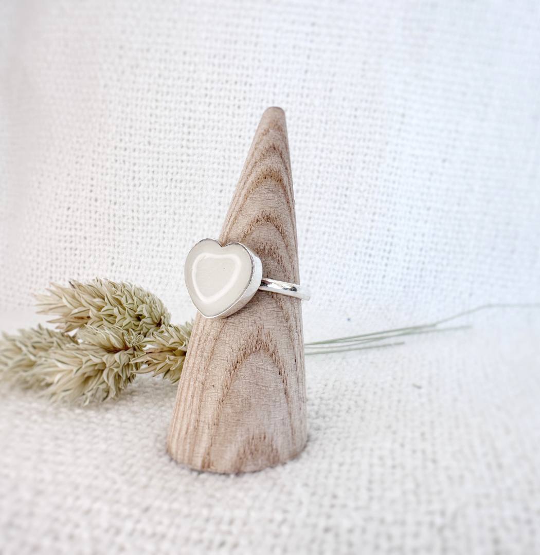 Coeur élégante- Bague au lait maternel 2 Bague coeur au lait maternel bijou souvenir 1