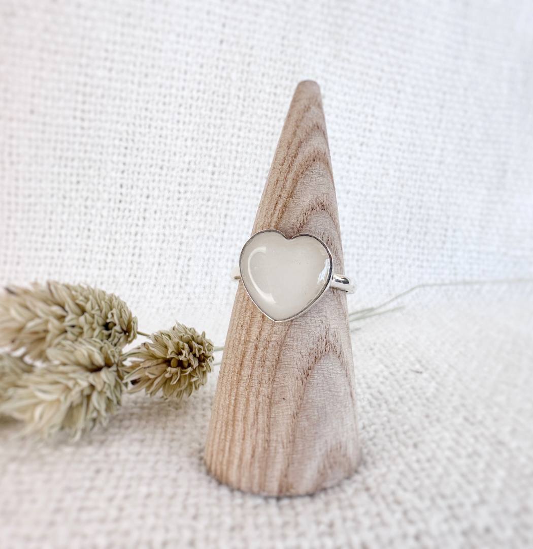 Coeur élégante- Bague au lait maternel 3 Bague coeur au lait maternel bijou souvenir 2