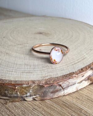 Bague ovale au lait maternel bijou souvenir 10