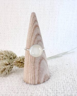 Bague ronde élégante au lait maternel bijou souvenir 1