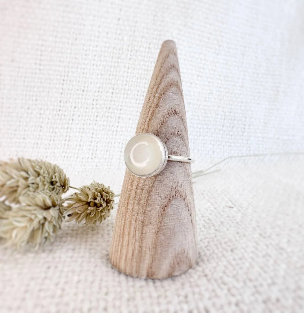 Bague ronde élégante au lait maternel bijou souvenir 2