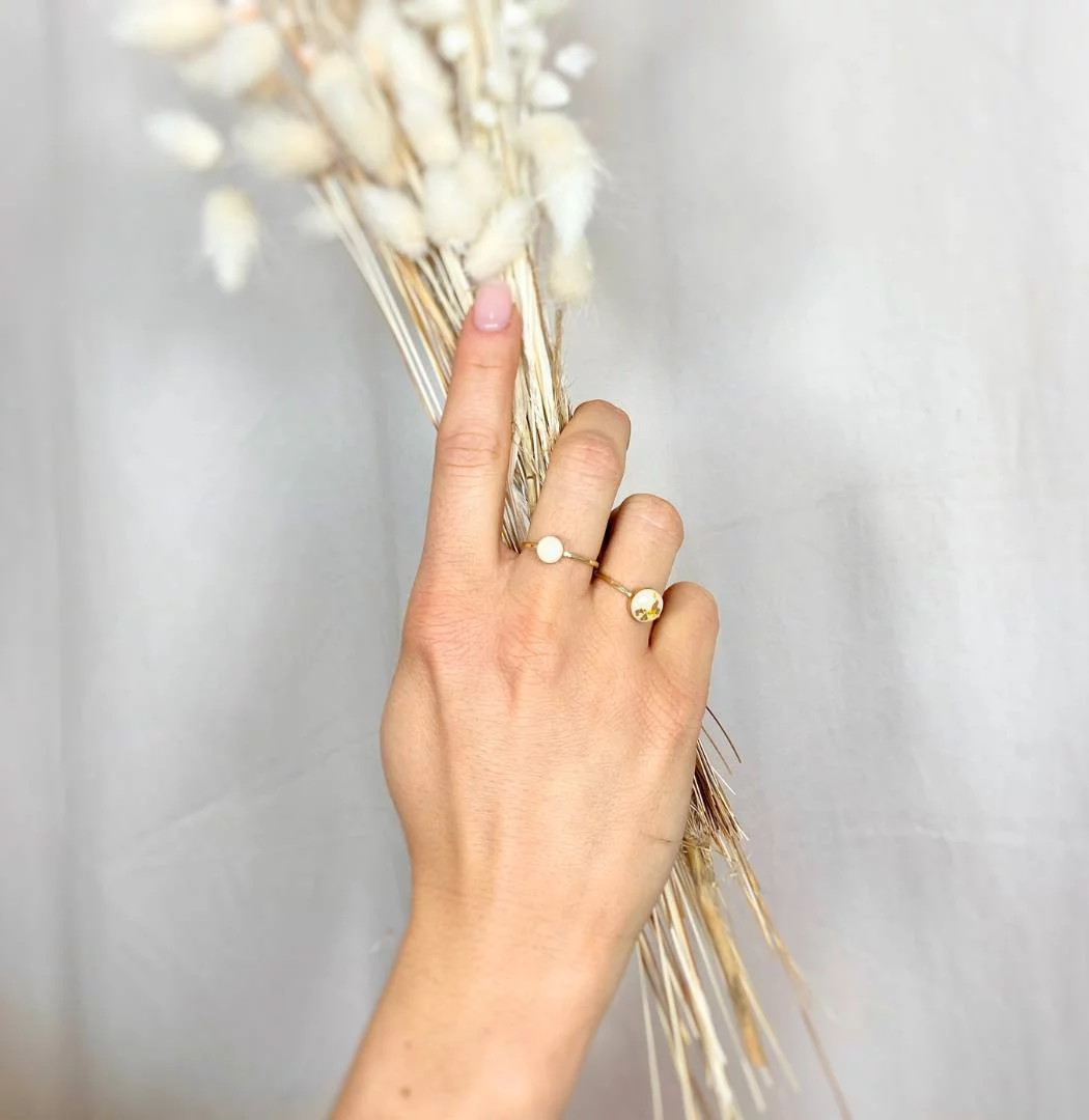 Bague ronde élégante au lait maternel bijou souvenir 3