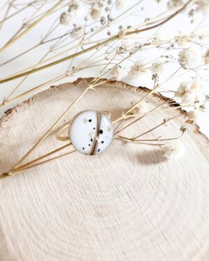 Bague ronde élégante au lait maternel bijou souvenir 4