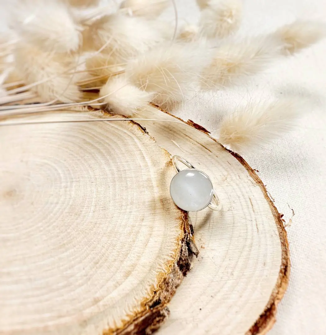 Bague ronde élégante au lait maternel bijou souvenir 5