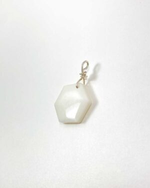 Hexagone2 Hexagone pendentif au lait maternel bijou souvenir