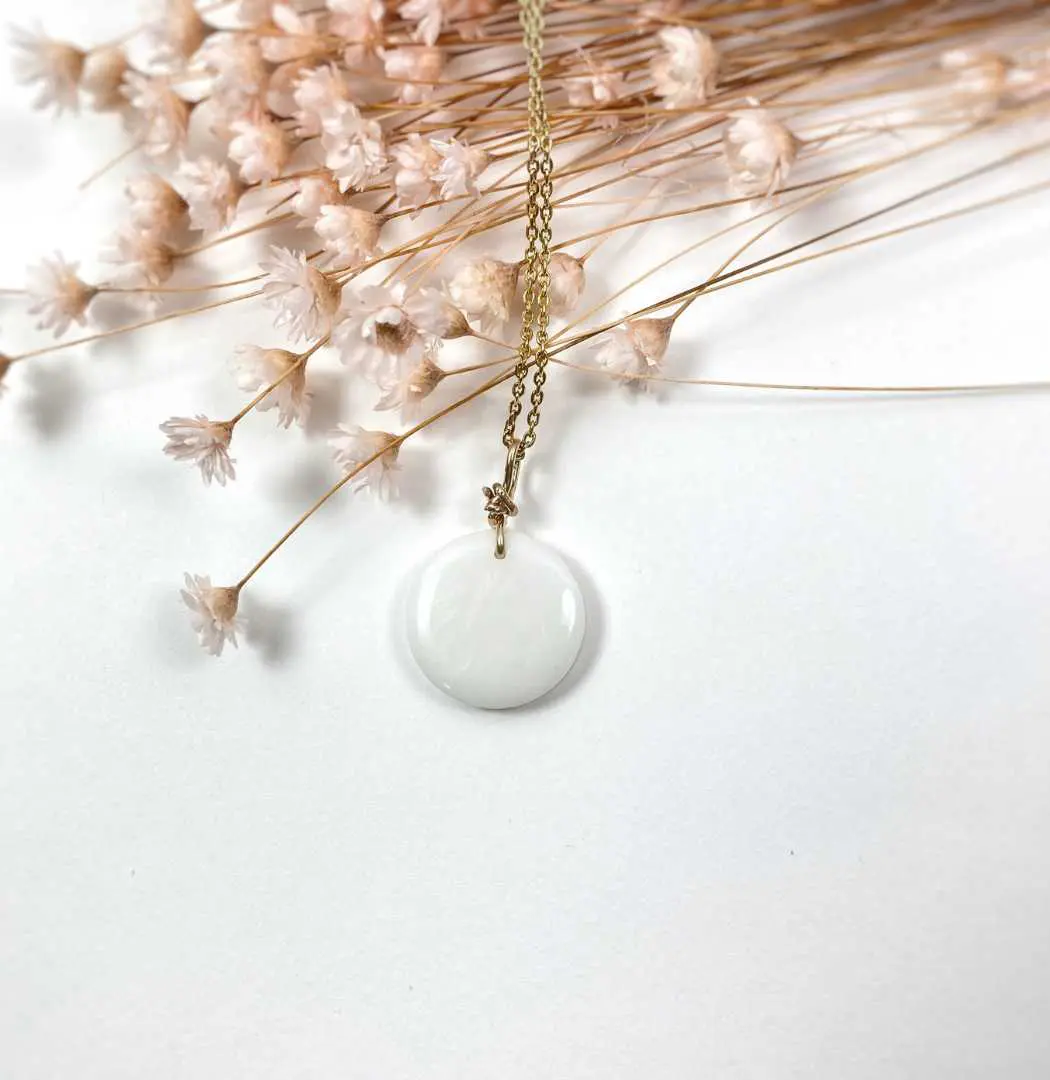 lune pendentif au lait maternel bijou souvenir