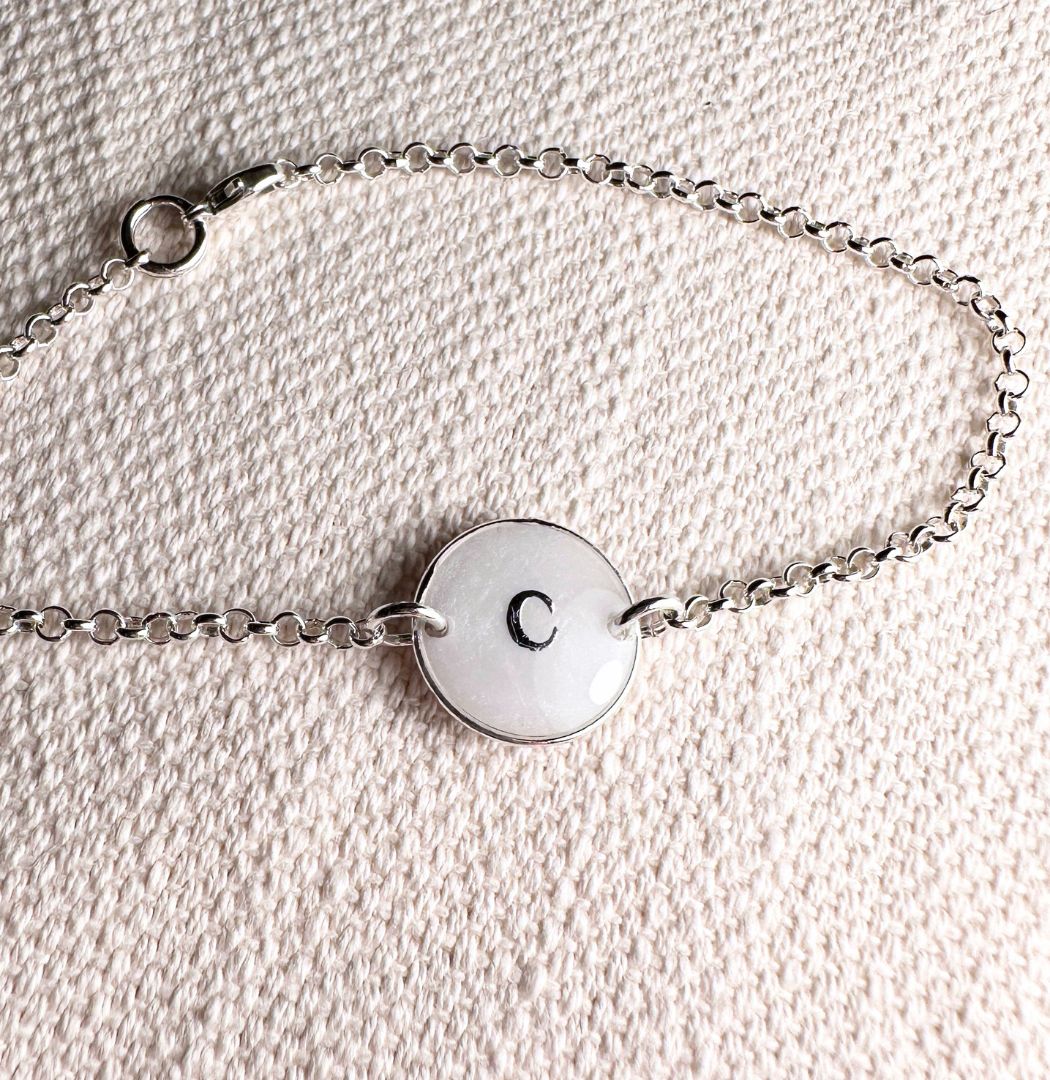 Cercle Précieux - Bracelet 4 Bracelet souvenir précieux au lait maternel et fleur de mariage