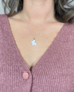 Papillon pendentif au lait maternel bijou souvenir