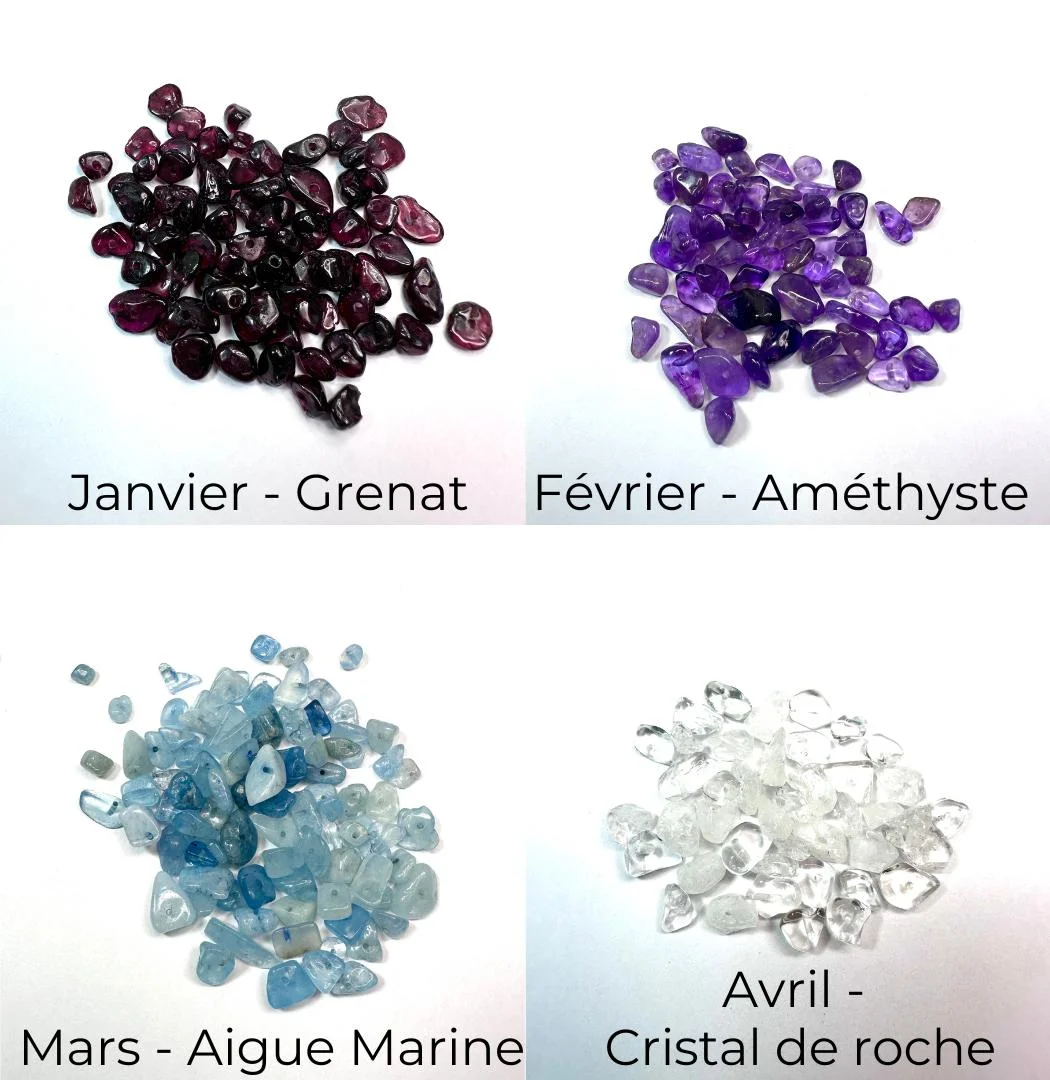 pierres de naissance1 pour bijoux au lait maternel Elégants et Délicats