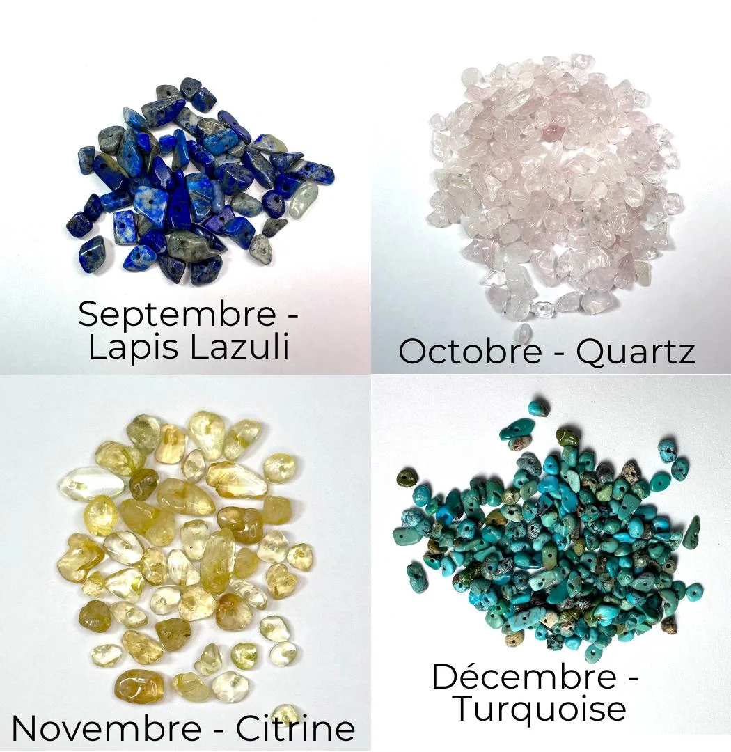 pierres de naissance3 pour bijoux au lait maternel Elégants et Délicats