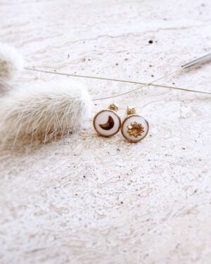 Boucles d'oreilles précieuses bijoux au lait maternel 2