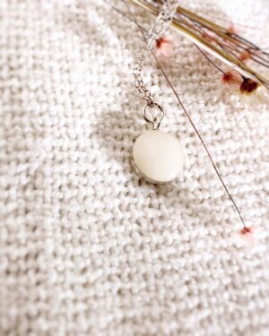 Rond élégant pendentif bijoux au lait maternel