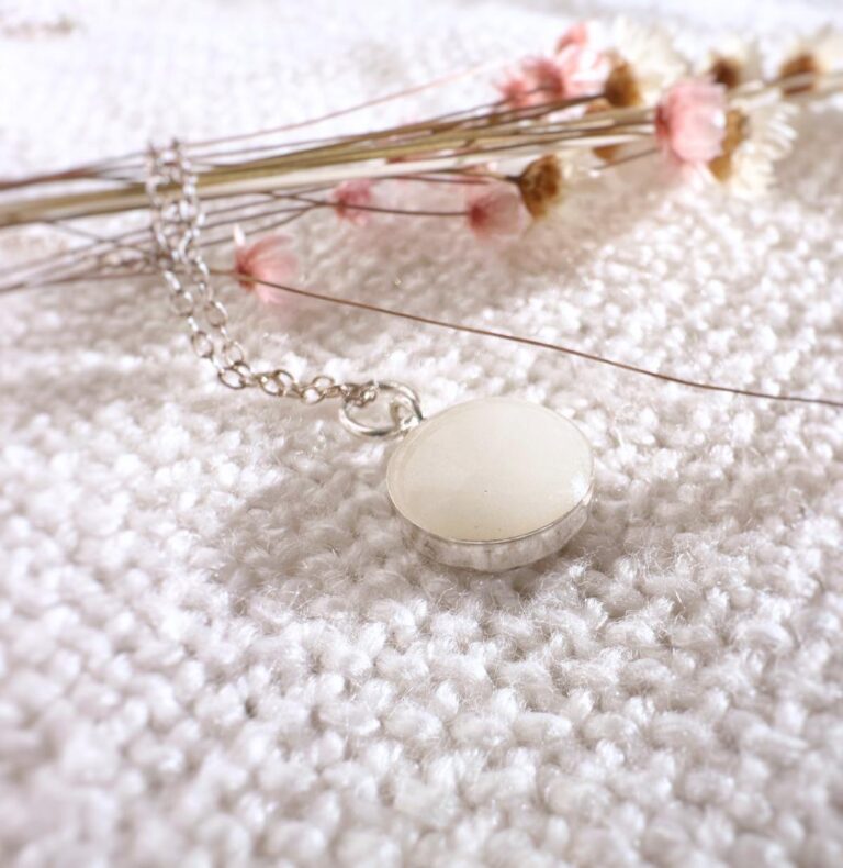 Rond élégant pendentif bijoux au lait maternel 3