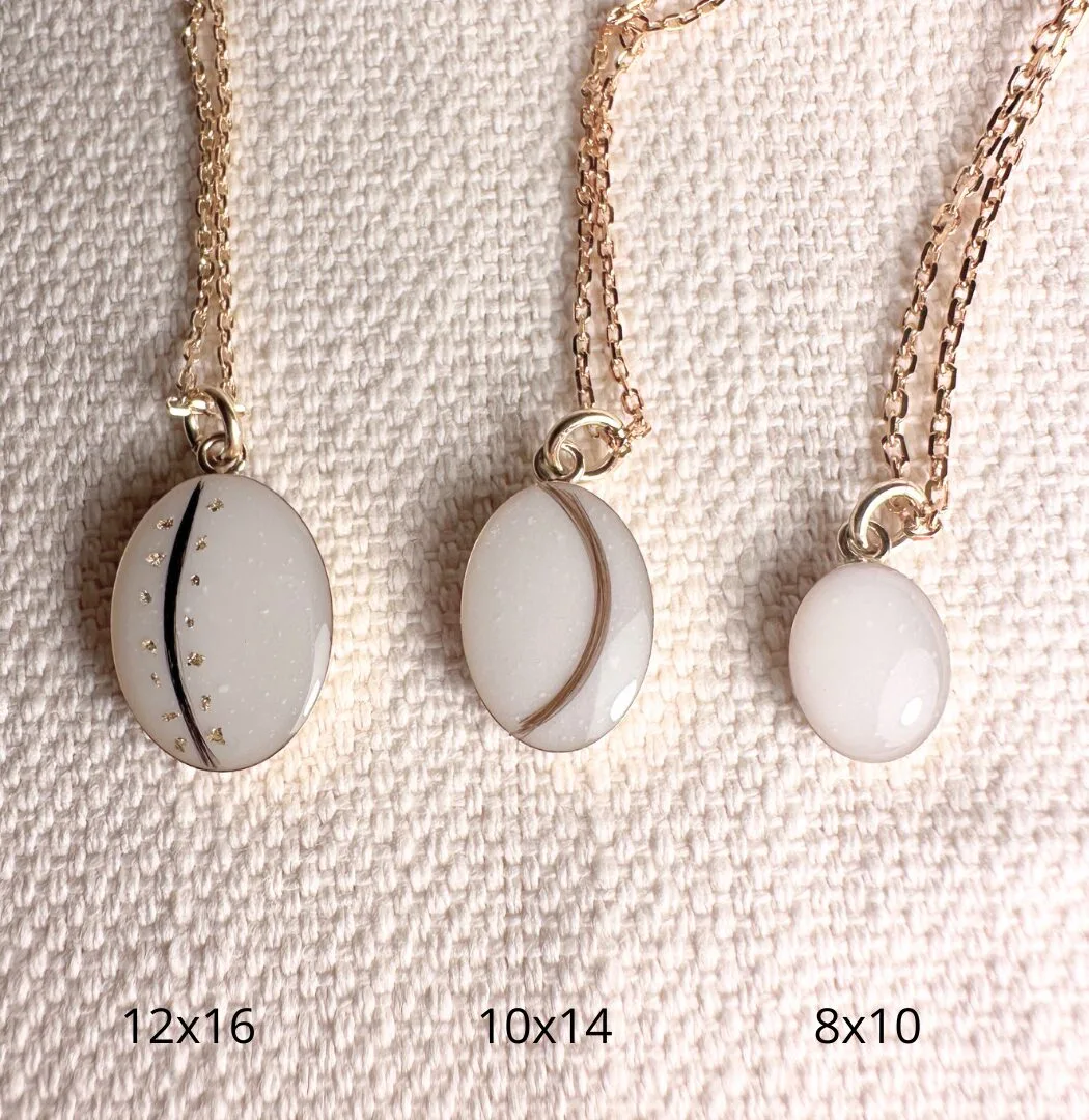 Ovale élégant- pendentif au lait maternel – Image 6