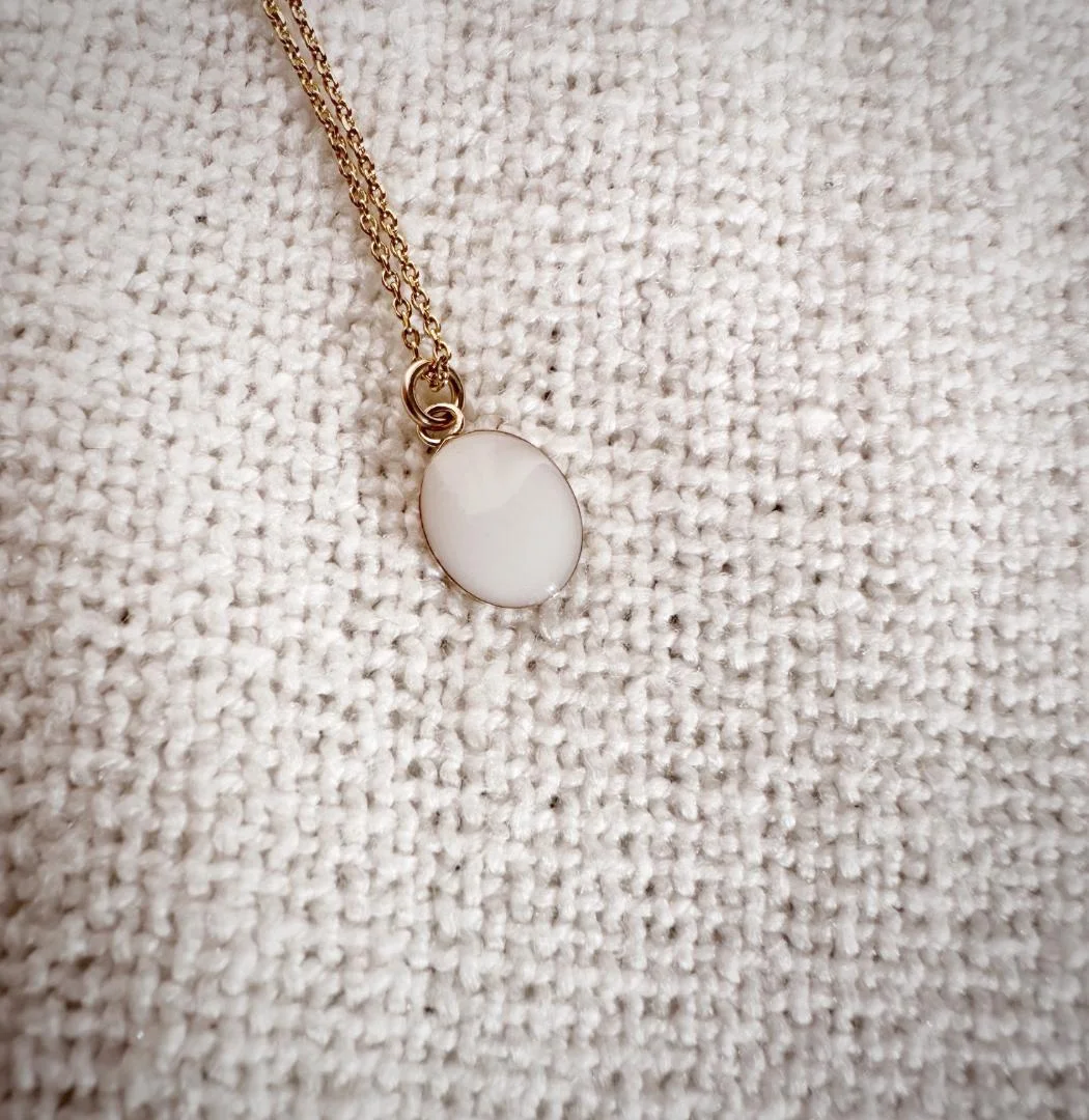 Ovale élégant pendentif bijoux au lait maternel