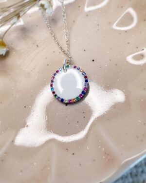 Arc en ciel pendentif bijou souvenir au lait maternel 3
