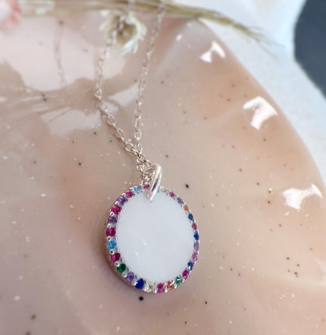 Arc-en-ciel - Pendentif au lait maternel 5 Arc en ciel pendentif bijou souvenir au lait maternel 2