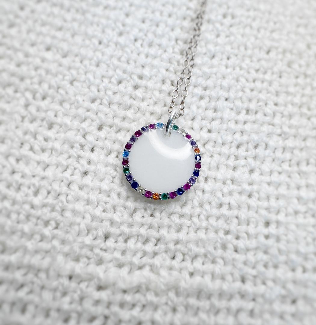 Arc-en-ciel - Pendentif au lait maternel 8 Arc en ciel pendentif bijou souvenir au lait maternel 1