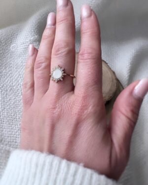 Bague lumineuse2 au lait maternel bijoux souvenir