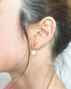 Rétro BO1 Boucle d'oreilles Rétro au lait maternel - bijou souvenir d'allaitement 1