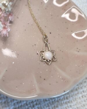 pendentif lotus bijou souvenir au lait maternel 2
