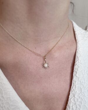 lotus5 pendentif lotus bijou souvenir au lait maternel 5