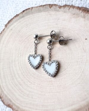 LOVE Boucles d'oreilles au lait maternel. Bijoux souvenirs