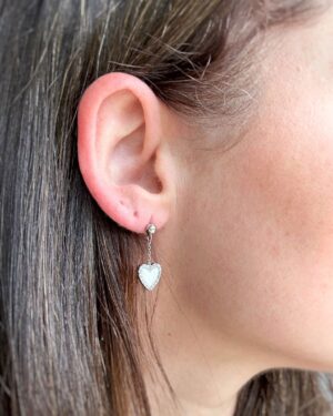 BOLove3 LOVE1 Boucles d'oreilles au lait maternel. Bijoux souvenirs