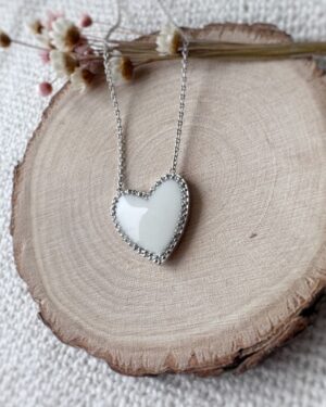 Collier Love argent COLLIER love au lait maternel, bijoux souvenirs1
