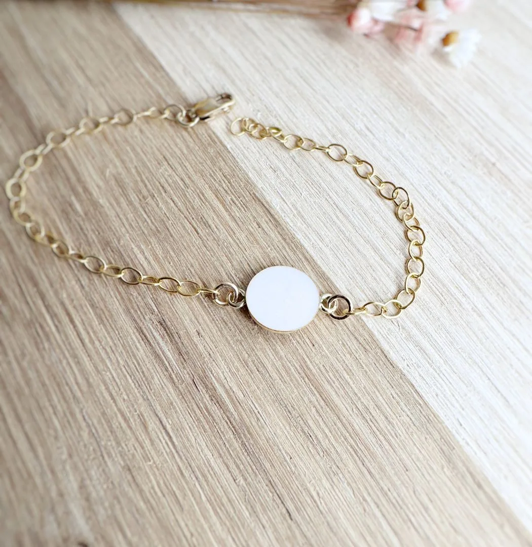 Rond élégant bracelet au lait maternel 4
