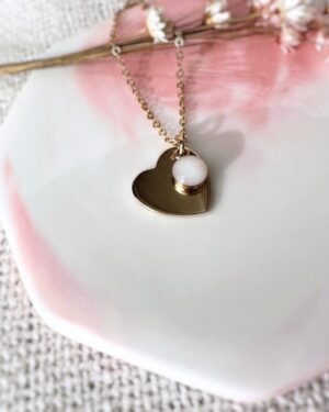 Heart pendentif au lait maternel