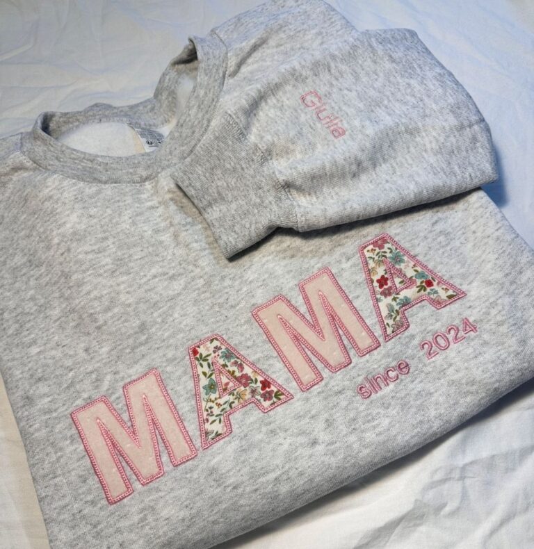 Broderie souvenir sweat MAMA