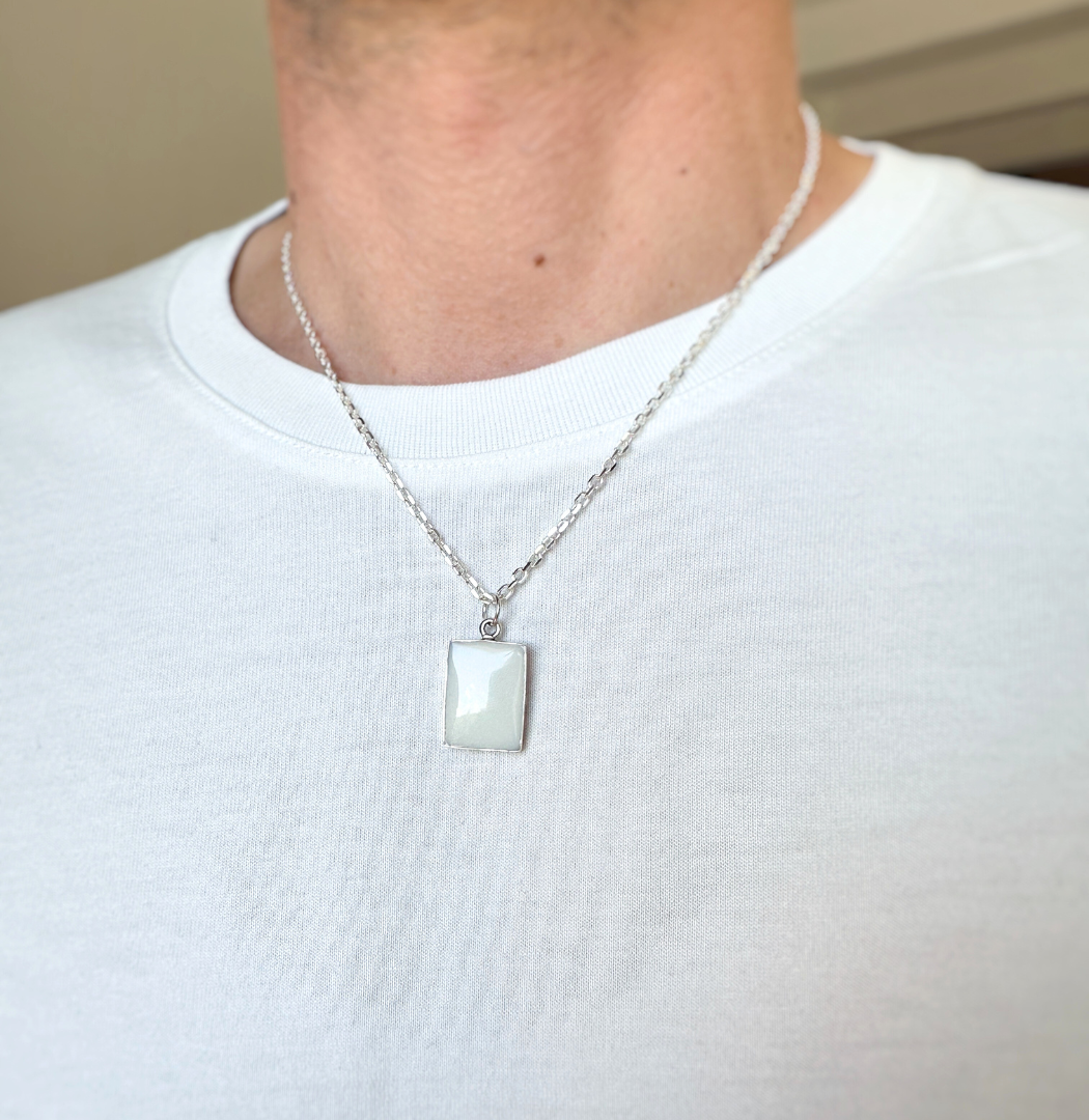 Adonis - Pendentif au lait maternel 3 Bijou souvenir pour homme pendentif au lait maternel