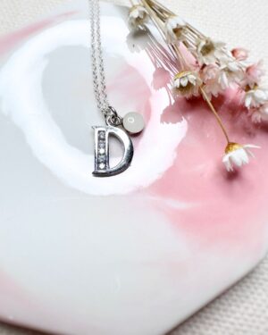 Initiale brillante1 Initiale brillante pendentif au lait maternel2