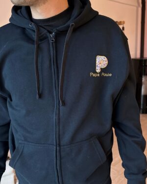 Sweat hoodie zippé lettre chérie souvenir avec vos textile de bébé2
